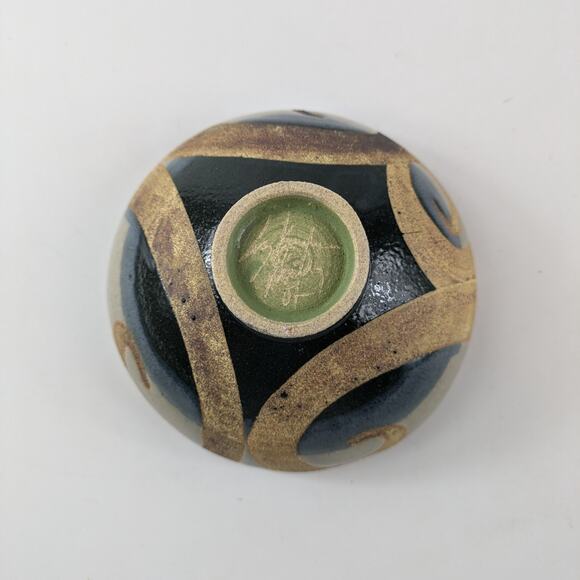 Hand-Turned Bowl Signed Studio Pottery Fine Art Ceramic 1 of 7 REPAIRED Decor - Picture 6 of 16